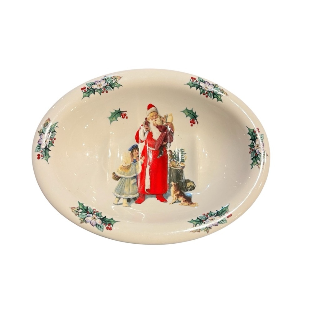 Christmas Santa Soap dish Made In England Crowne Oakes Designs